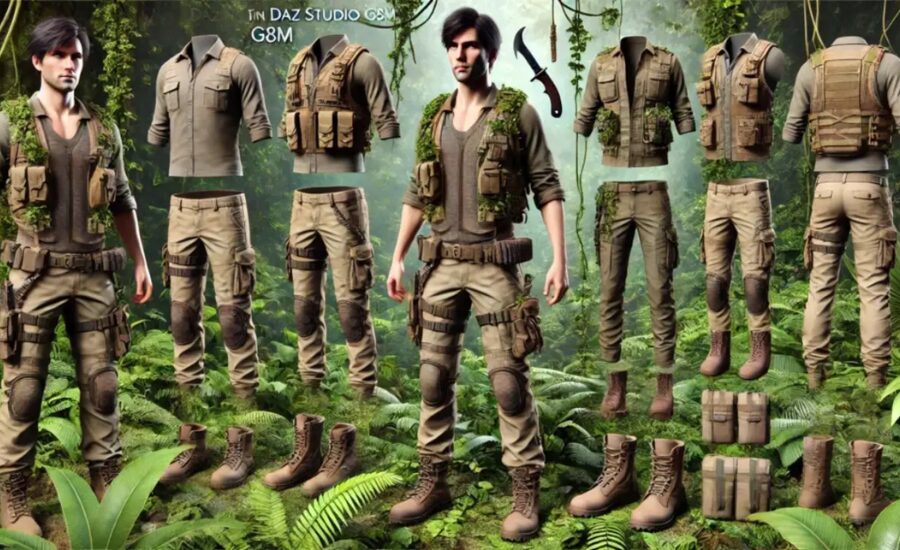 Daz Studio G8m Jungle Clothes